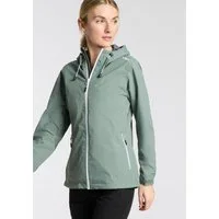 CMP Regenjacke WOMAN JACKET FIXED HOOD wasserdicht, winddicht, atmungsaktiv, schnell trocknend