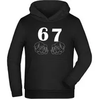 MyDesign24 Kapuzenpullover Kinder Hoodie Kapuzensweater mit six seven Aufdruck i764
