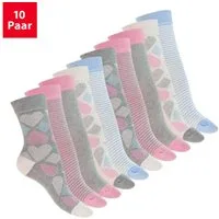 celodoro Basicsocken Süße Damen Eco Socken mit Motiv (10 Paar) Regenerative Baumwolle
