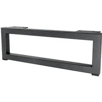 Prima-Online Möbelfuß Rechteckiges Metall-Möbelbein 35/50cm Schwarz Matt Möbelfuß Schrankfuß, (1-St)