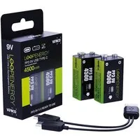 Verico VERICO Li-Ion-Akku LoopEnergy 9 V-Blockakku, 500mAh, 2 Stück Akku