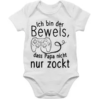 Shirtracer Shirtbody Ich bin der Beweis dass Papa nicht nur zockt Geschenk Vatertag Baby