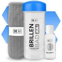EyeAm Brillenbad Set inkl. 50ml Konzentrat & Mikrofasertuch, Reinigungskonzentrat (im Set mit 50ml Spezialreiniger & Mikrofasertuch 40x40 cm)