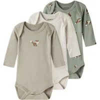 Name It Langarmbody NBMBODY 3P LS FOX NOOS (Packung, 3-tlg)
