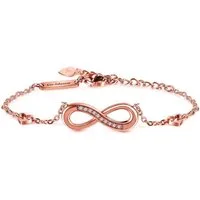 Kim Johanson Fußkette Infinity aus Edelstahl (1-tlg), mit funkelnden Zirkonia - Eleganz für die Ewigkeit