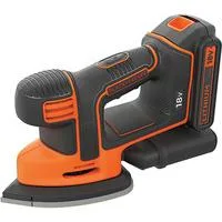 Akku-Dreieckschleifer Mouse BDCDS18, 18Volt, Deltaschleifer orange/schwarz, Li-Ionen Akku 1,5Ah