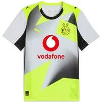 PUMA Fußballtrikot BVB AWAY JERSEY REPLICA WITH SPONSOR für Fußball, Kurzarm, Rundhalsausschnitt, normale Schnittform