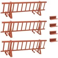 vidaXL Draht Schneefanggitter Rot 300 x 29,5 x 34,5 cm Stahl, (1St)