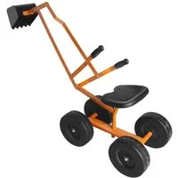 COSTWAY Spielzeug-Aufsitzbagger Sandkastenbagger, aus Metall, 360° drehbar