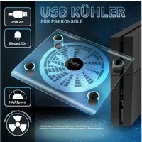EAXUS Notebook-Kühler Lüfter/Kühler für PlayStation 4, Laptops und weitere Konsolen. USB, Stromversorgung direkt über USB