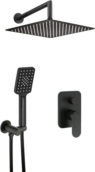 Neuesbad Serie 100 Unterputz Dusch-Set, Oberfläche: schwarz matt NB1DENAC_N9LP1