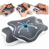 SURFOU Nackenstützkissen Orthopädisches Kissen, Ergonomisches Kopf-Kissen Seitenschläferkissen, Füllung: Memory-Foam, Kissen für Seitenschläfer, Rückenschläfer, Bauchschläfer, Kopfkissen orthopädisch, Schlafkissen, Memory foam kissen, Ergonomisches k