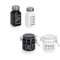 Zeller Present Salz- / Pfefferstreuer, (Set, 4-tlg), Glas / Metall, je 2 Gewürzgläser, Gewürzstreuer