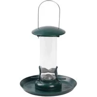 PROREGAL® Futterspender Vogelfutterautomat Strend Pro hängend HxB 23x21cm 370ml, für alle Futtersorten, einfaches Befüllen, witterungsbeständig