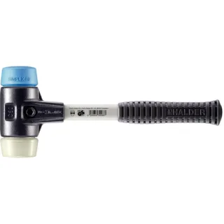 HALDER SIMPLEX - Schonhammer mit verstärktem Tempergussgehäuse und Fiberglasstiel, TPE-soft / Nylon - 3718.050