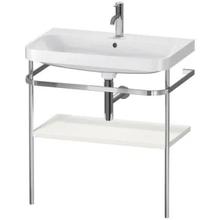 Duravit Happy D.2 Plus c-shaped Set mit Metallkonsole Nordic Weiß Seidenmatt 775x490x850 mm - HP4837 HP4837O3939