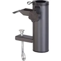 Spetebo Balkonklammer Metall Balkon Schirmhalter anthrazit - 16 x 11 cm, für Stöcke bis Ø 48 mm