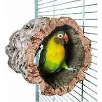 Happy Bird Vogelhaus Natur Kork Höhle, Small Kork Höhle Korktunnel, ca. 20 x 20 x 15 cm