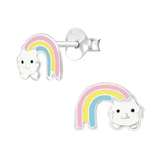 Regenbogen Ohrringe aus 925 Silber