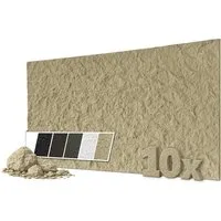 Hexim 3D Wandpaneel, (Steinoptik 10 Stück 120x60cm – Felswand PU Wandverkleidung, Täuschend echte Bruchstein 3D Paneele für Wohnzimmer – 2cm starke Stone Steinplatte (7,2m² Beige)