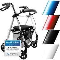 MOBILITY Plus+ Rollator IR10+ - Wohnungsrollator mit Tablett, Indoor Gehwagen - Leichgewicht, schmal und kompakt, klappbar, variabel