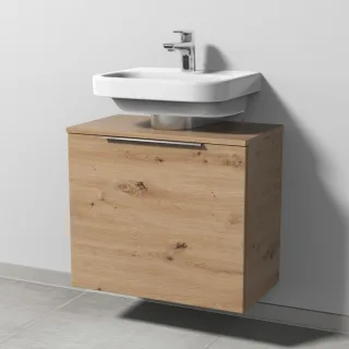 Sanipa 3way Universal-Waschtischunterbau mit 1 Auszug, Eiche Natural-Touch UM60085