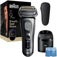 Braun Elektrorasierer Series 9 9667cc, Smart Care Center, integrierter Präzisionstrimmer, Pro-SensoAdapt, SmartCare Center, 5+1 ultradünne Präzisionsklingen