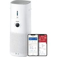 Philips Kombigerät Luftbefeuchter und -reiniger AC3737/10 3000 Series, Luftreinigungsrate 505 m³/h, für 131 m² Räume, 650 ml/h Befeuchtungsrate, WLAN, Air+ App