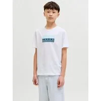 Jack & Jones Junior Rundhalsshirt JCOFUSION DOTS PRINT TEE SS CN JNR Baumwolle, normal geschnitten