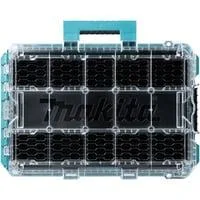 MAKTRAK Organizer tief M, Werkzeugkiste blau/transparent, Transparenter Deckel