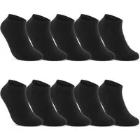 sockenkauf24 Sneakersocken 10 I 20 I 30 Paar Damen & Herren Sneaker Socken (Schwarz, 10-Paar, 43-46) Schwarz Weiß Grau Baumwolle - 10800 WP