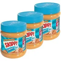 Skippy Nussaufstrich 3 x 340g Erdnussbutter "Creamy" Peanut Butter Extra Smooth, 3 x 340 g, (Packung), Ohne künstliche Aromen, Ohne künstliche Farbsoffe