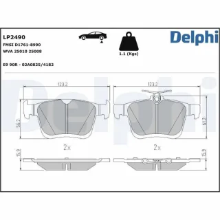 Delphi Bremsbel?ge hinten Audi Seat Skoda VW LP2490