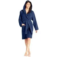 Vossen Unisex-Bademantel Texas, ideal für Sauna & Spa, Hotelbademantel, Morgenmantel, Kurzform, Webvelours, Kapuze, Gürtel, für Damen & Herren