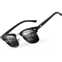 LuxusKollektion Retrosonnenbrille Sonnenbrille Polarisierte Halbrahmen UV400 1-sand Schwarz-silber