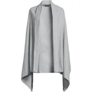 Großer CashTouch Cape-Schal für Damen, Damen, size: regular, Grau, Polyester, by Lands' End