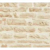 living walls Vliestapete Best of Wood`n Stone, leicht strukturiert, Steinoptik, urban, realistisch, (1 St), Struktur Tapete Stein Tapeten Wohnzimmer Schlafzimmer Küche Flur Optik