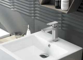 Neuesbad Serie 400 Aufsatzwaschtisch, weiss glänzend, 500x500MM NB1DECDT_6U5S1