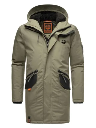 Stone Harbour Herren Winterjacke Ragaan mit Teddyfell & Kapuze