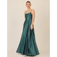 Apart Abendkleid aus Satin mit Spaghettiträgern