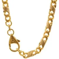 HOPLO Goldkette Goldkette Dollar Kette Länge 45cm - Breite 3,5mm - 585-14 Karat Gold, Made in Germany