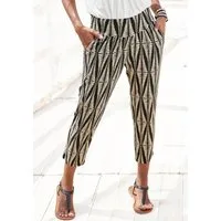 LASCANA 7/8-Strandhose aus leichtem Viskosejersey in Alloverprint, Jerseyhose, leichte Sommerhose, Schlupfhose