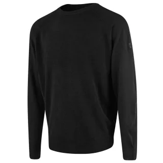 Insel Grüne Raglan -Männer schwarzer Golfpullover