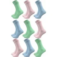 GAWILO Diabetikersocken für Damen - Ohne Gummibund - Ohne drückende Naht - Extra weit (9 Paar) Venensocke mit hohem Anteil Baumwolle sorgt für angenehmes Fußklima