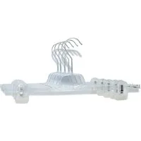 RSR Hangers Kleiderbügel Hosenbügel Rockbügel Clip Klemmbügel Transparent KL 40 cm, (20-tlg)