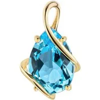 Fascination by Ellen K. Kettenanhänger 375/- Gelbgold glanz Blautopas