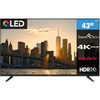 Smart Tech 43QH02V QLED-Fernseher (108 cm/43 Zoll, 4K Ultra HD, Whale TV, Whale Smart TV, HDR, Bluetooth, Triple-Tuner)