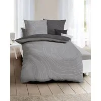 Kaeppel Wendebettwäsche JARO 100% Baumwolle, Mako-Satin, 2 teilig, mit Markenreißverschluss, zeitloses Design, pflegeleicht