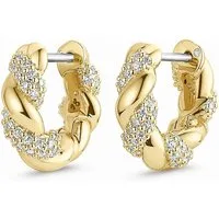 ROUGEMONT Paar Creolen Moissanit Statement Damen Creolen Ohrringe Gold