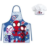 Spiderman Kochschürze Kinder Schürze mit Kochmütze für Spielküche, (2-tlg)